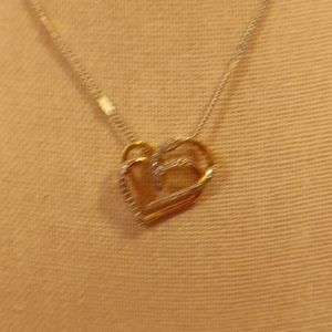 14 carat gold And pave diamond chip Dainty Necklace